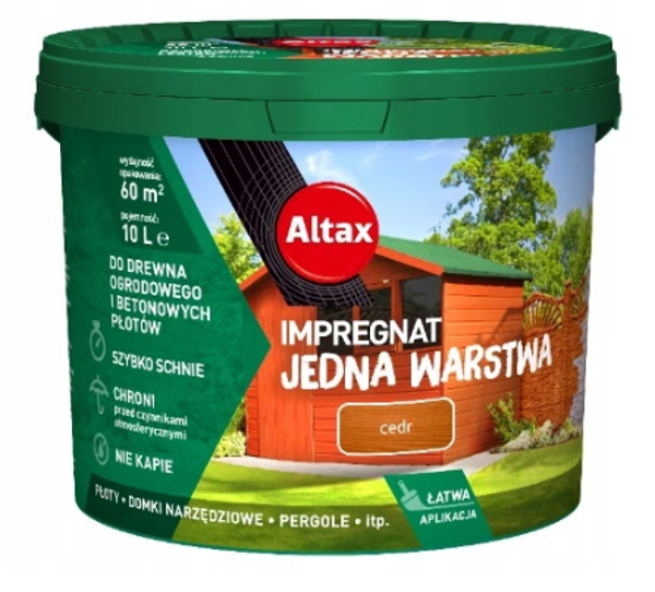 Obrazek Altax Impregnat Jedna Warstwa Cedr 5l