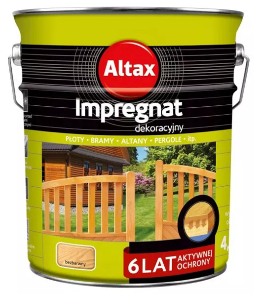 Obrazek Altax Impregnat Dekoracyjny Bezbarwny 4,5l