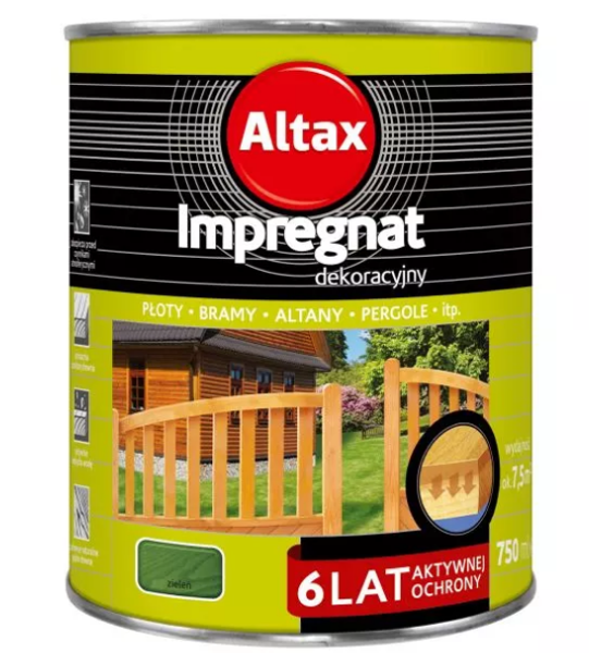 Obrazek Altax Impregnat Dekoracyjny  Zielony 0,75l