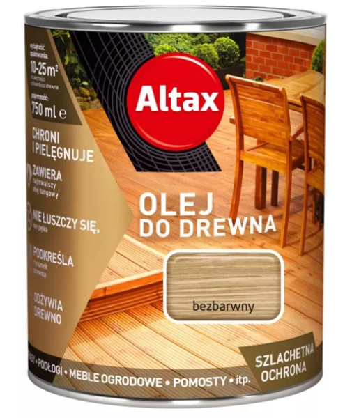 Obrazek Altax Olej Do Drewna Antracyt 0,75l