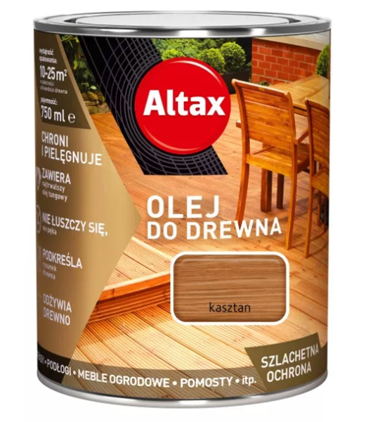 Obrazek Altax Olej Do Drewna Kasztan 0,75l