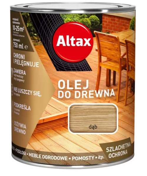 Obrazek Altax Olej Do Drewna Dąb 0,75l