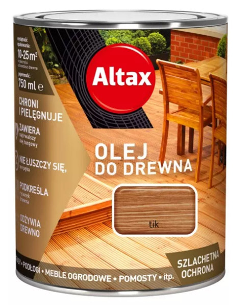 Obrazek Altax Olej Do Drewna Tik 0,75l