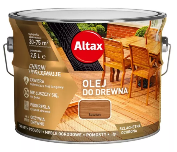 Obrazek Altax Olej Do Drewna Kasztan 2,5l