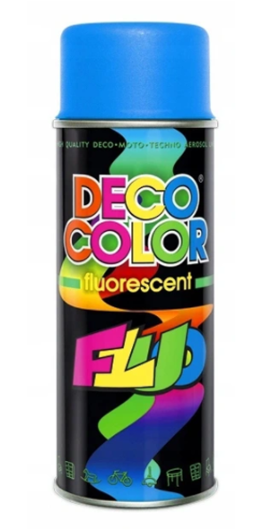 Obrazek Deco Color  FLUORESCENT Niebieski 400 ml