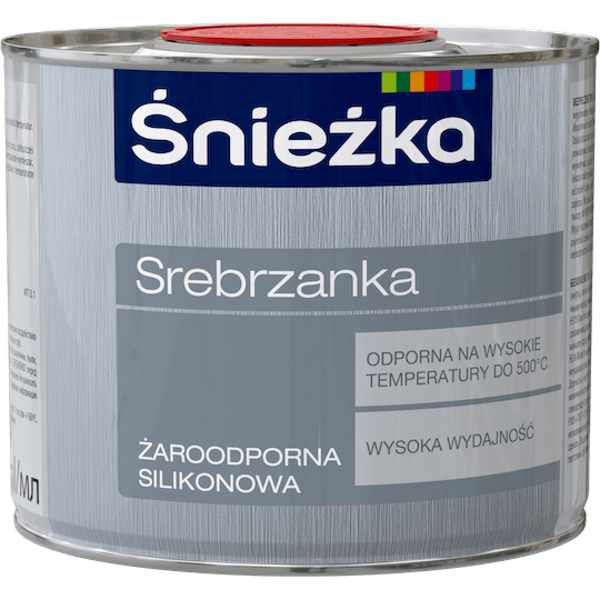 Obrazek ŚNIEŻKA Srebrzanka Żaroodporna 500°C silikonowa 0,8 L