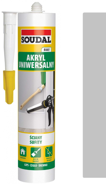 Obrazek AKRYL Czarny 280ML SOUDAL  UNIWERSALNY