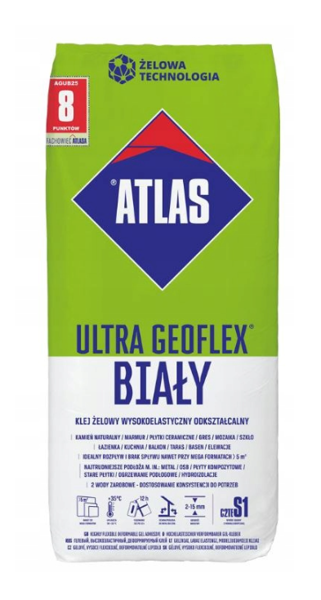 Obrazek ATLAS GEOFLEX ULTRA  BIAŁY!! 25KG  C2TE S1