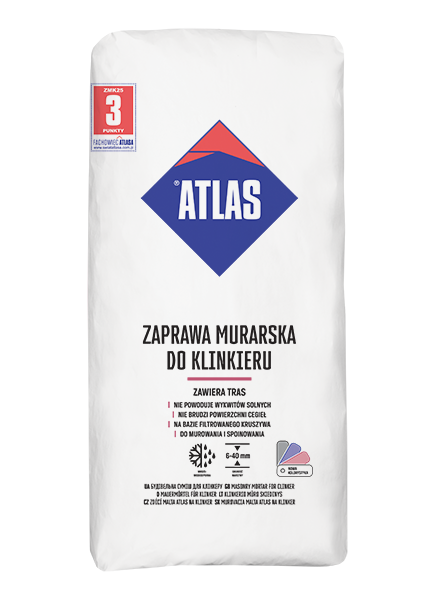 Obrazek ATLAS ZAPR.DO KLINKIER-SZARA 351 25KG NOWY